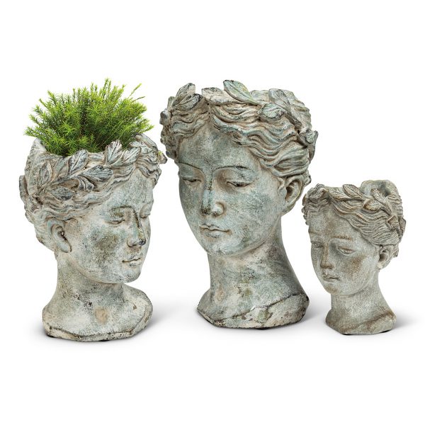 Large Woman Head Planter - Image 2