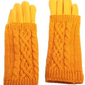 Knitted Mustard Gloves
