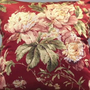 Vibrant Burgundy Floral Pillow - Exclusive