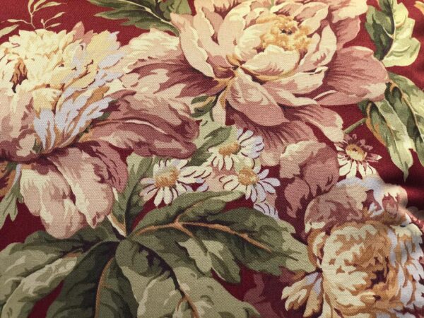 Vibrant Burgundy Floral Pillow - Exclusive - Image 2