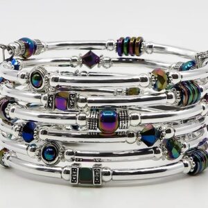 Serpentine Bracelet Deep Purple Green