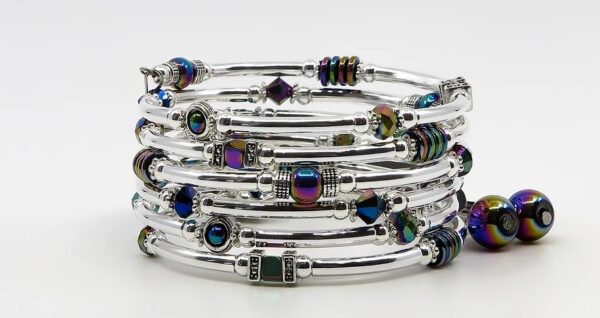 Serpentine Bracelet Deep Purple Green