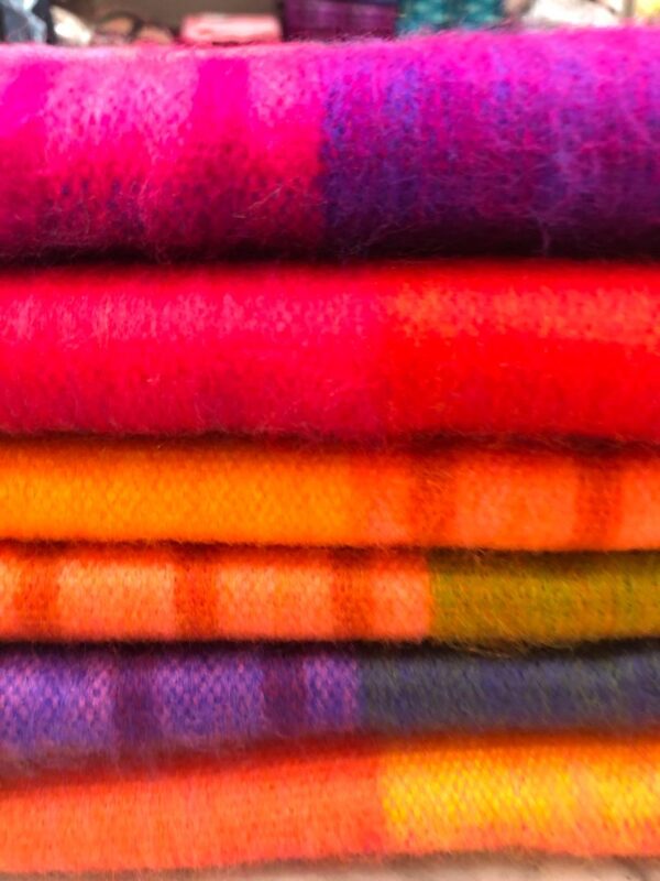 Alpaca Scarf Multi Colour Squares - Image 2