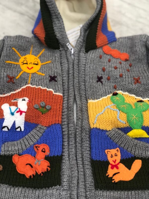Children's Happy Sweater Lined Grey