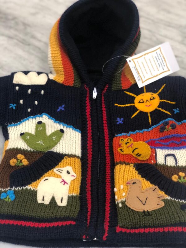 Children's Happy Sweater Lined Navy