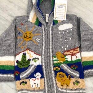 Children's Happy Sweater Unlined Light Grey