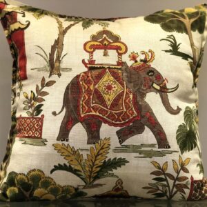 Elephant Pillow Orange and Green - Exclusive