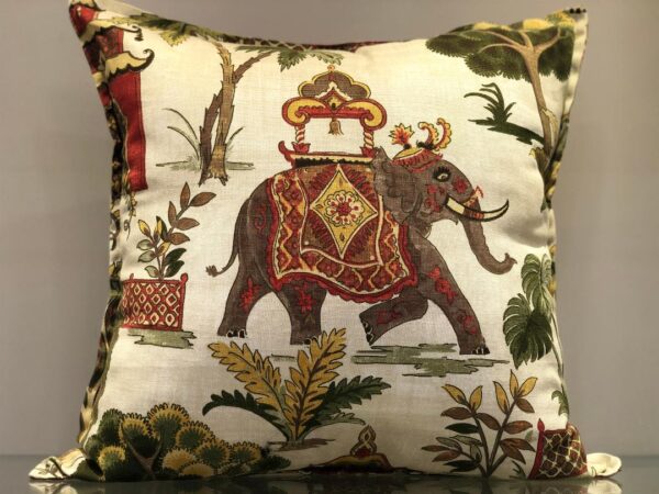Elephant Pillow Orange and Green - Exclusive