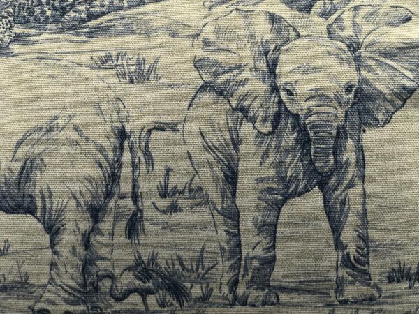 Beige and Blue Elephant Pillow - Exclusive - Image 2