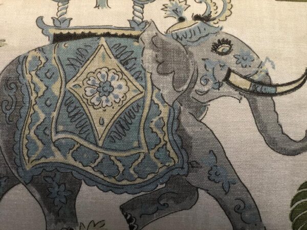 Lumbar Sage and Grey Elephant Pillow - Exclusive - Image 2