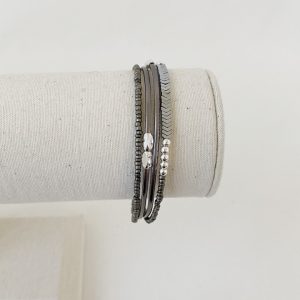 Delicate Grey Multi Strand Bracelet