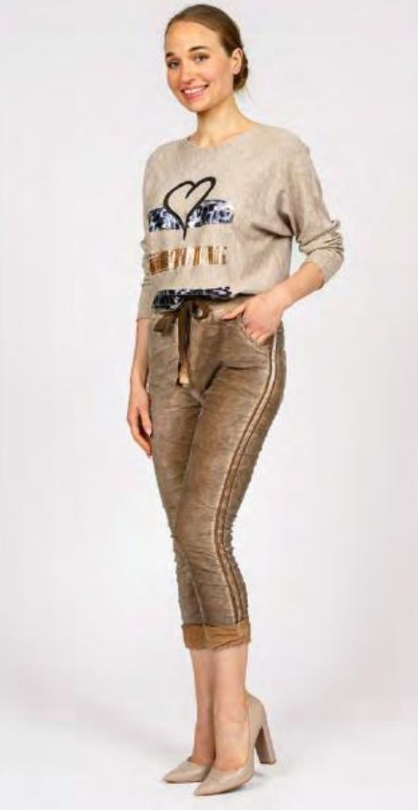 Relaxed Fit Pants Velvet Touch Blue L/XL - Image 2