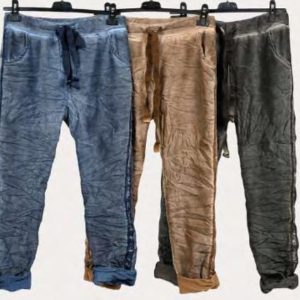 Relaxed Fit Pants Velvet Touch Blue L/XL