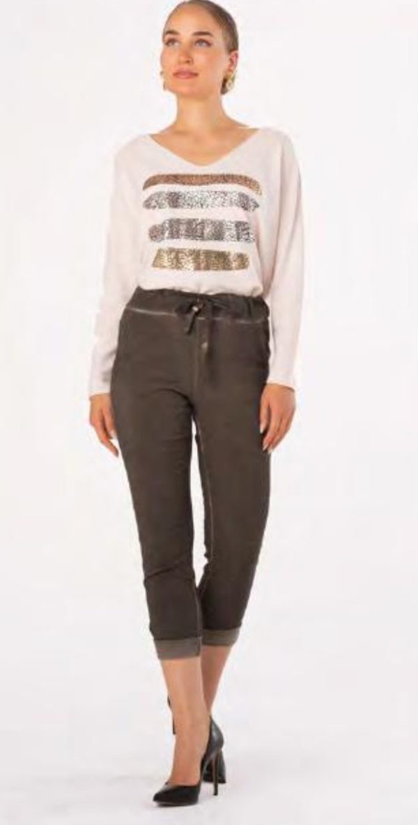 Relaxed Fit Pants Distressed Black L/XL - Image 2