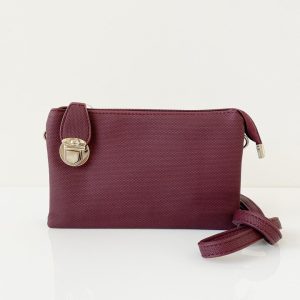 Mini Cross Body Bestseller Linen Bordeaux
