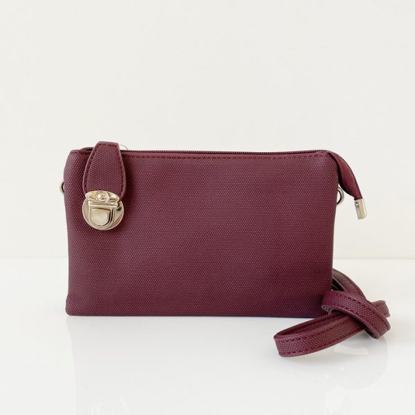 Mini Cross Body Bestseller Linen Bordeaux