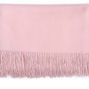 Single Panel Cashmere Blend Scarf Pastel Pink