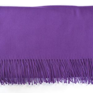 Single Panel Cashmere Blend Scarf Eggplant