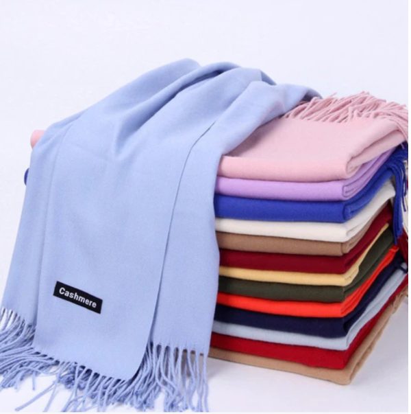 Single Panel Cashmere Blend Scarf Baby Pink - Image 4