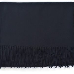 Single Panel Cashmere Blend Scarf Black