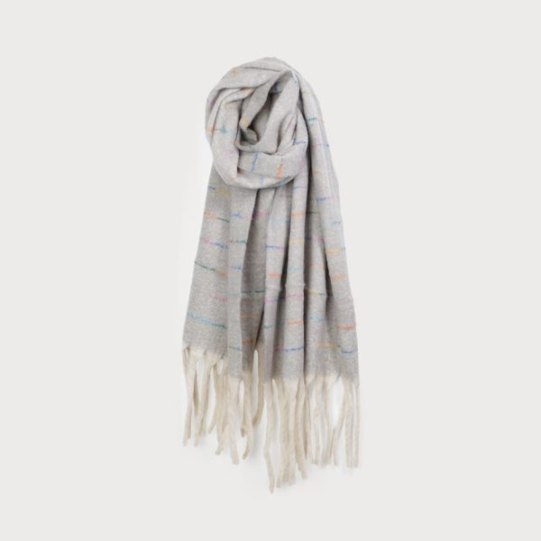 Oversized Scarf Lined Grey