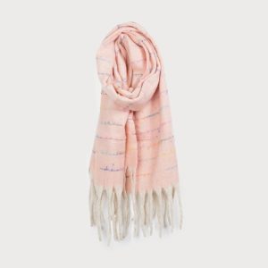 Oversized Scarf Lined Pink