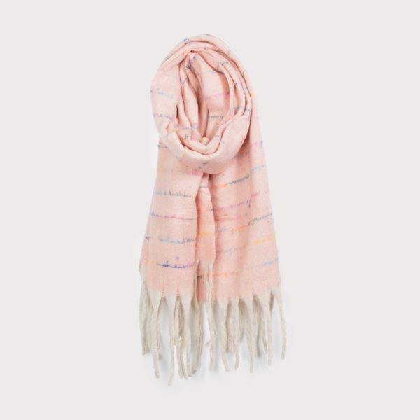 Oversized Scarf Lined Pink