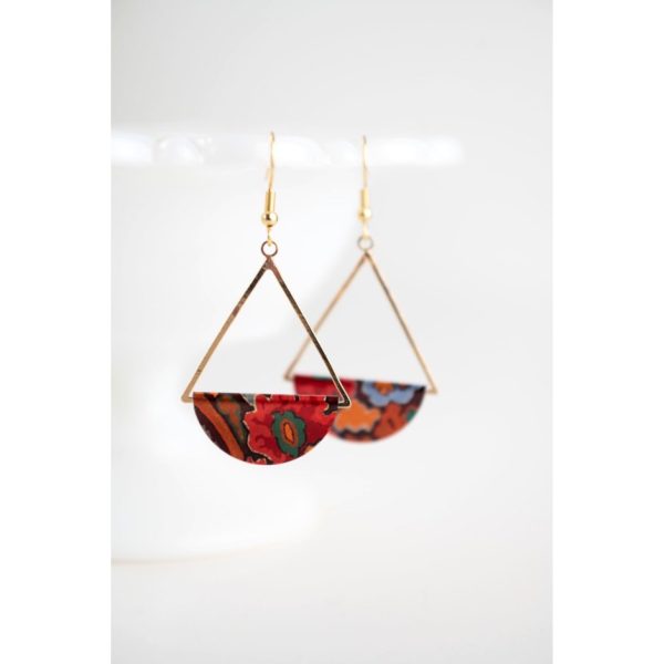 Dangle Earing Paisley Gold