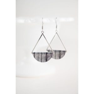 Dangle Earing Winter Forest Silver