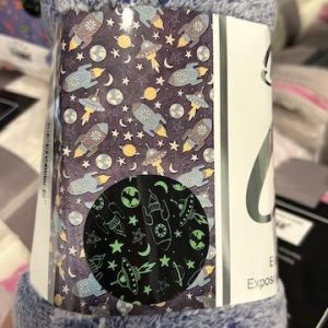 Glow in the Dark Blanket - Rocket Ships