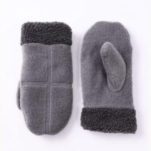 Fleece Grey Mitts