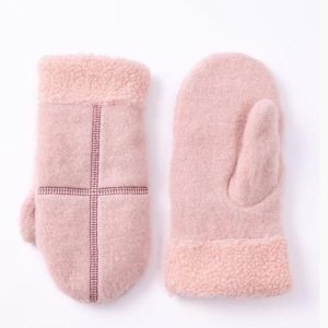 Fleece Pink Mitts